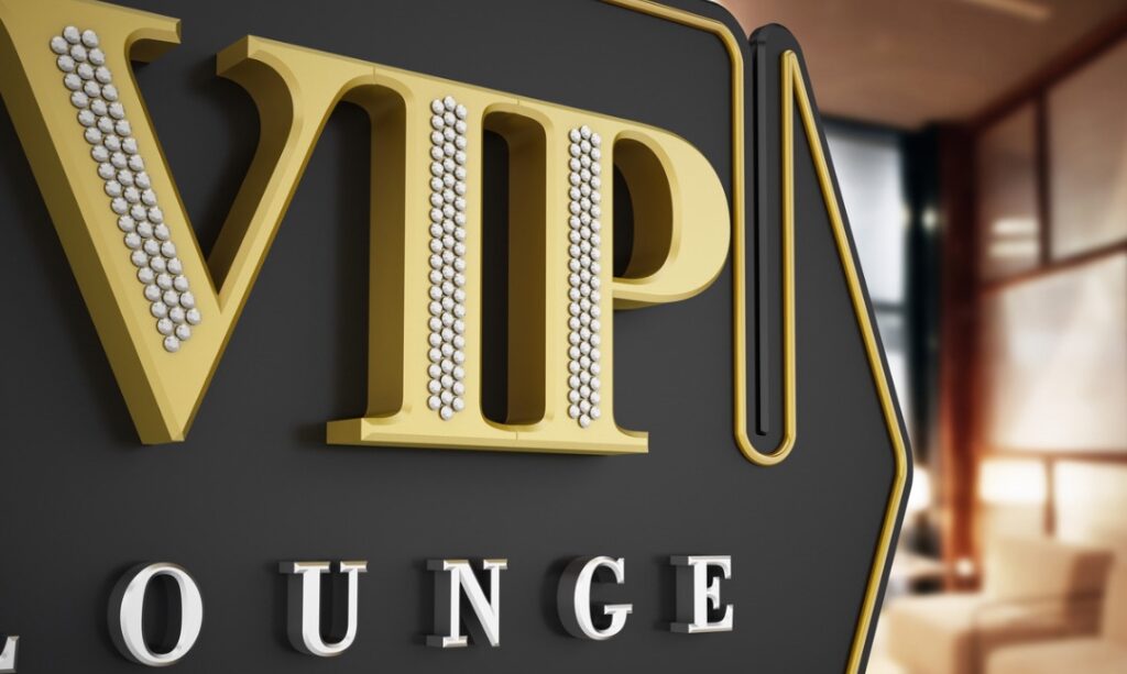 Vip lounge sign