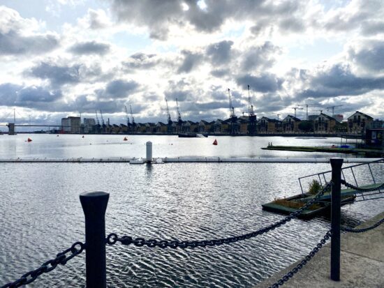 London Docklands on a stormy day