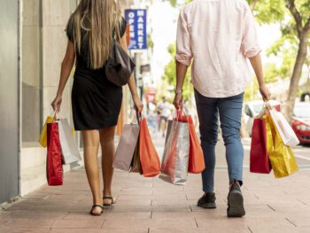 Shoppers with bags