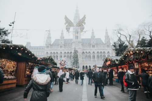 Winter scene in Vienna